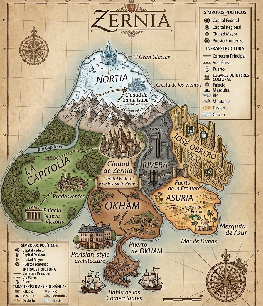 Mapa del Reino de Zernia